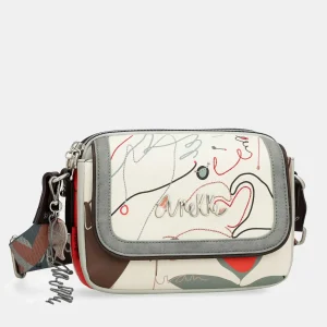 Bandolera Anekke Alma Solapa Ovalado, Triple Compartimento