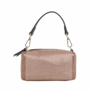 Mini bandolera Pepe Moll saten cristal nude