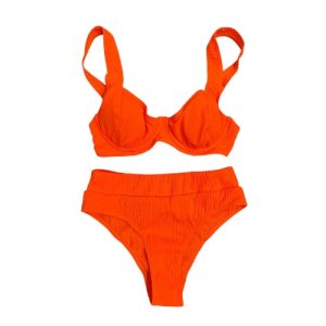 Traje de Baño Acanalado Naranja