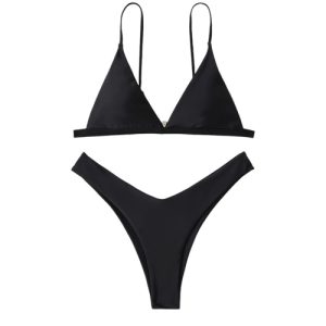 Traje de Baño Negro Liso